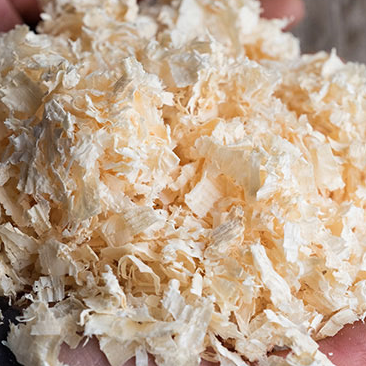 Closeup picture of wood shavings